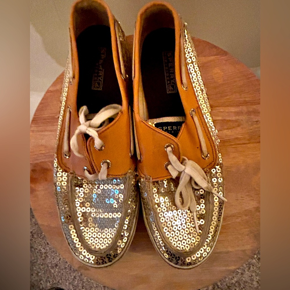 Gold Sequin Shoes